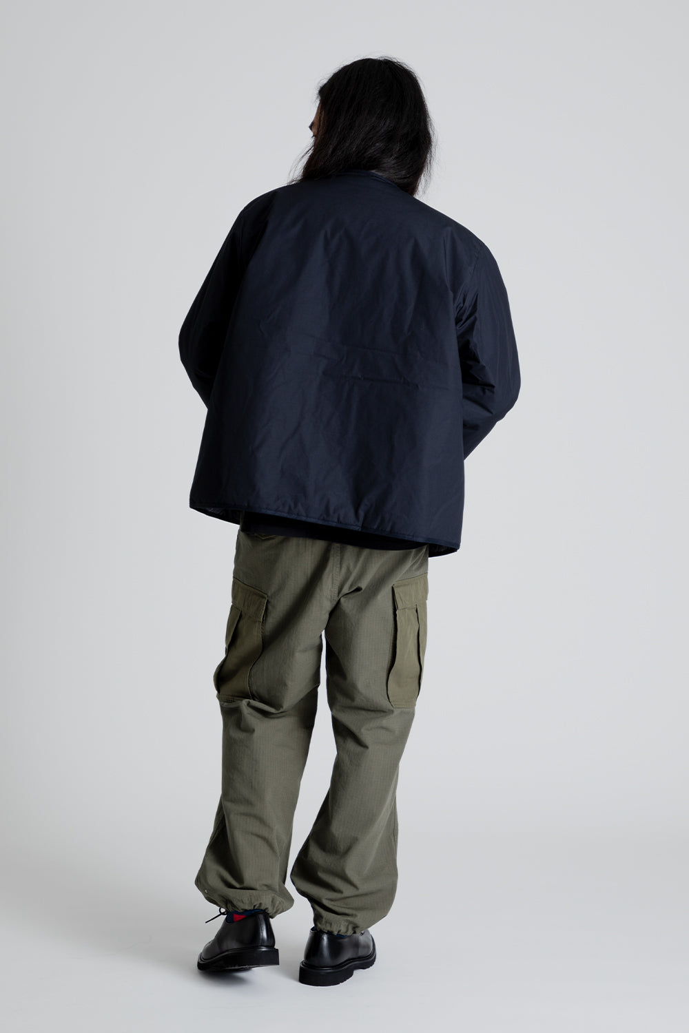 Nanamica Reversible Down Cardigan in Dark Navy