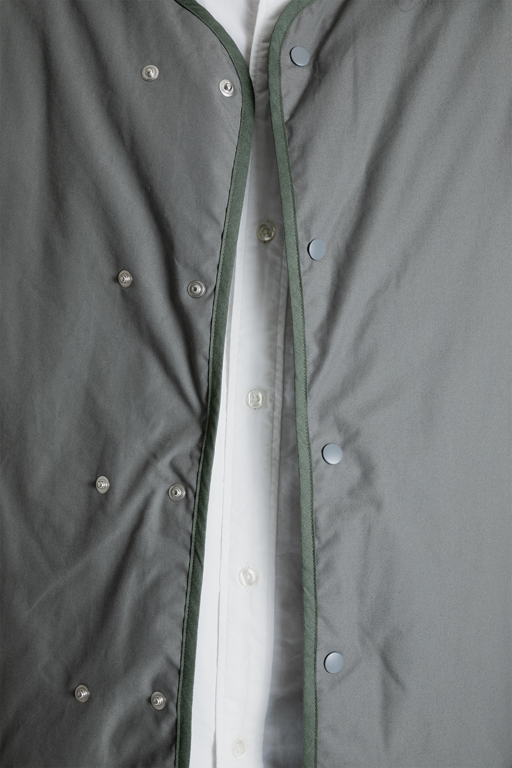 Nanamica Reversible Down Cardigan in Sage Green