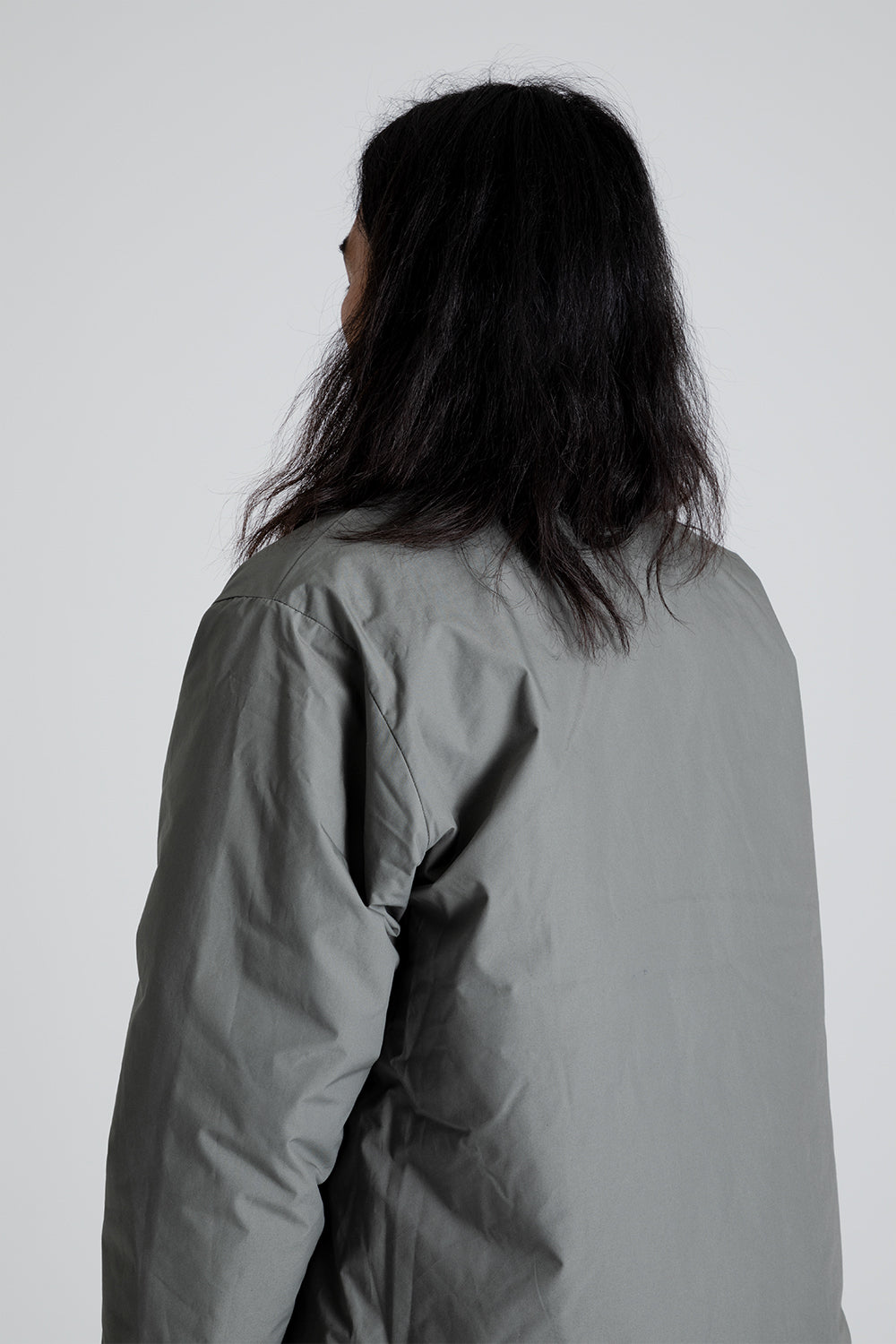 Nanamica Reversible Down Cardigan in Sage Green