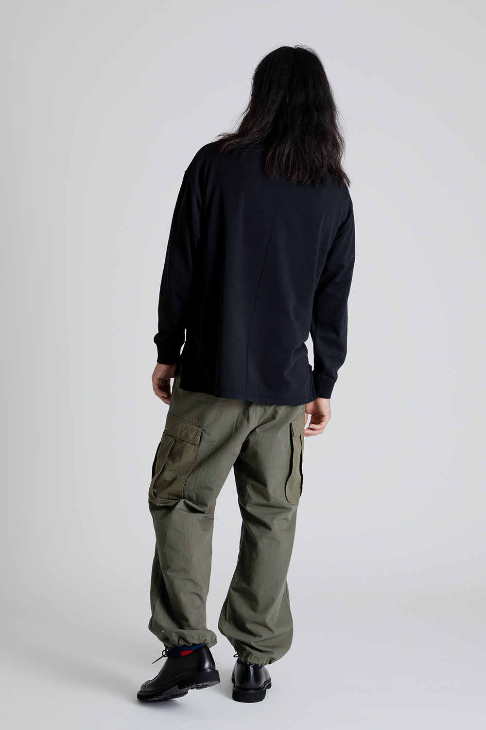 Nanamica Turtle Neck L/S Tee in Black