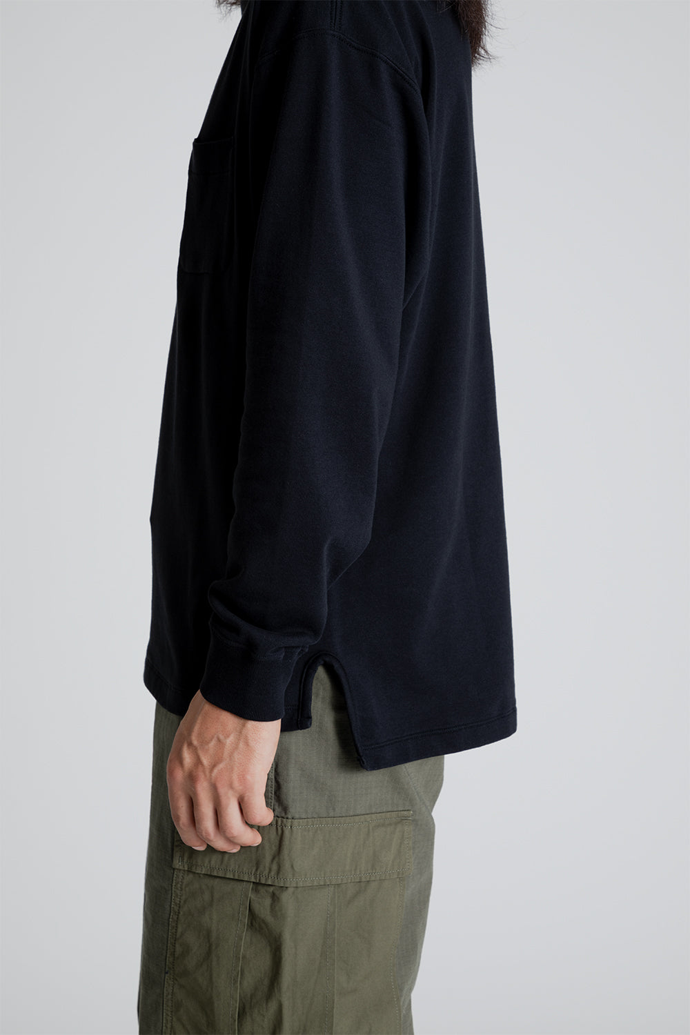 Nanamica Turtle Neck L/S Tee in Black