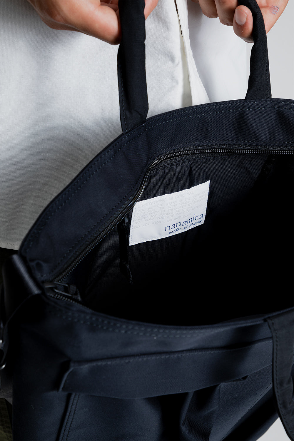 Nanamica Water Repellent 2Way Tote Bag in Black