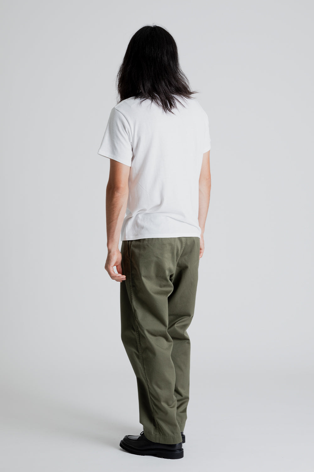 Nanamica Wide Chino Pants in Moss Green