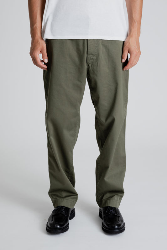 Nanamica Wide Chino Pants in Moss Green