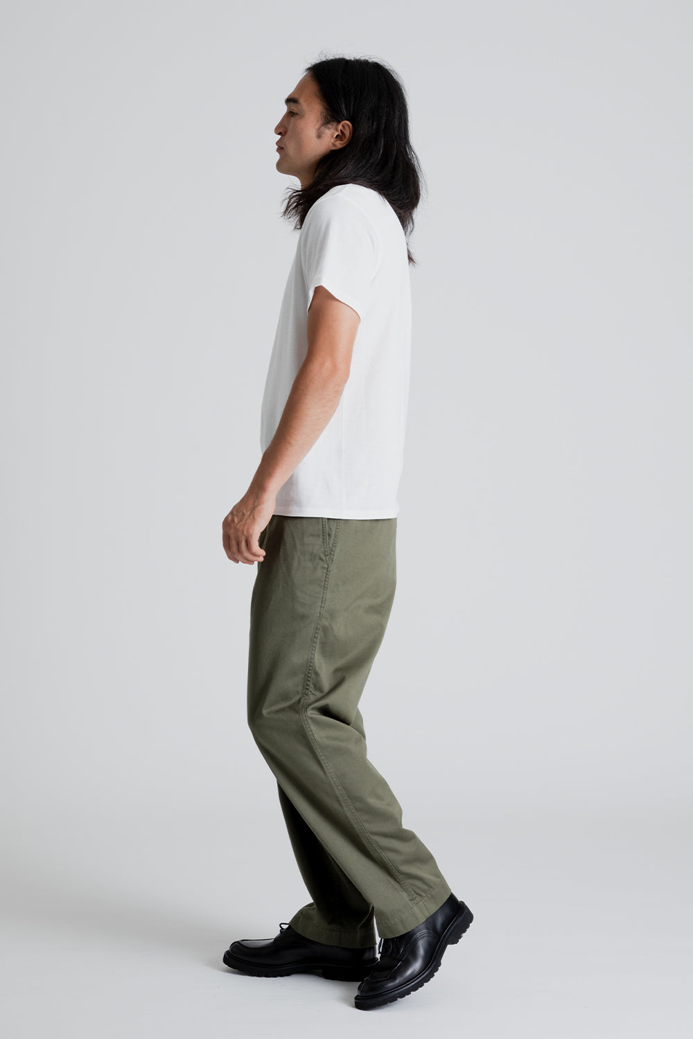 Nanamica Wide Chino Pants in Moss Green