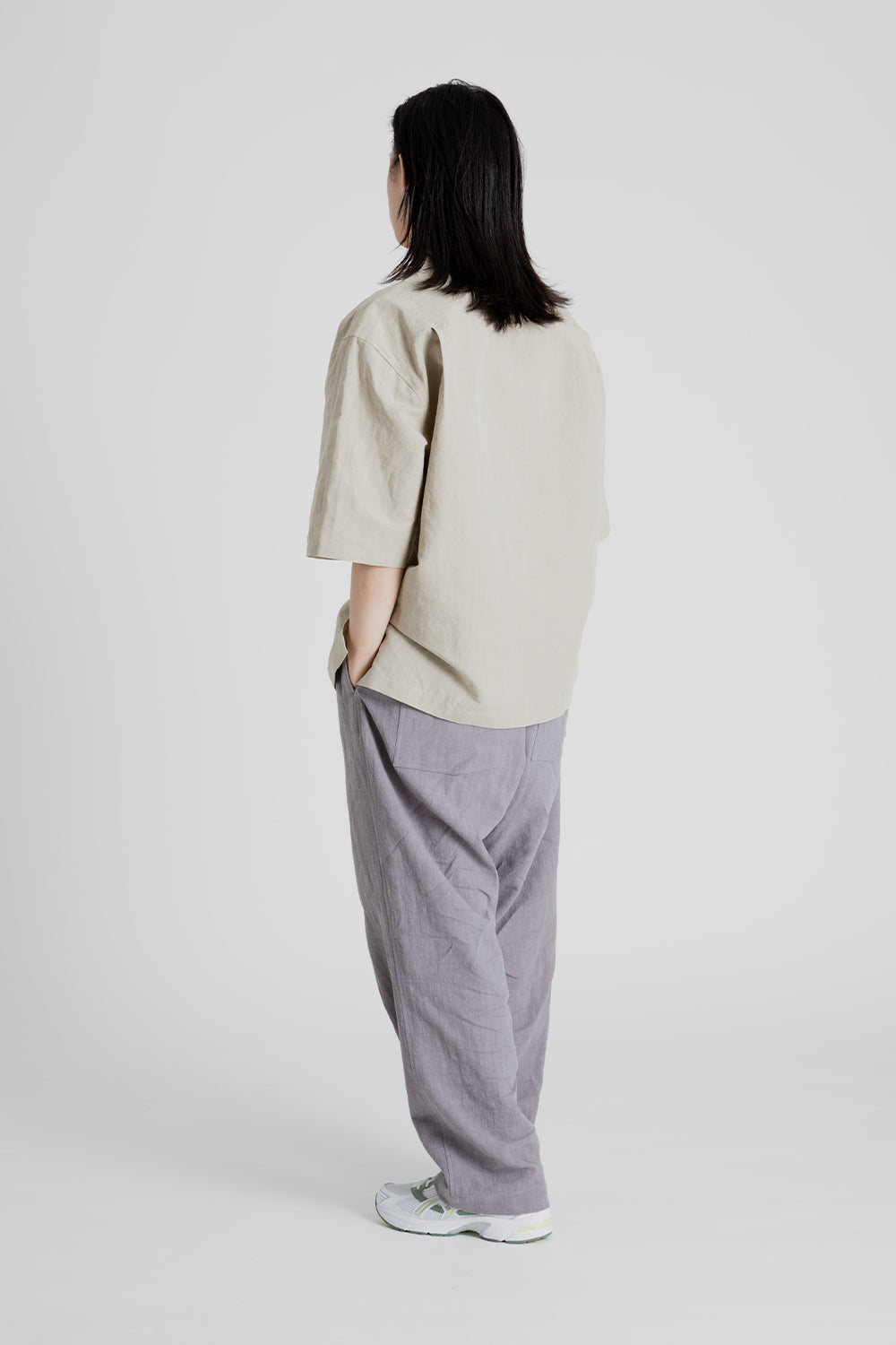 S.K Manor Hill Aloha Shirt in Beige Linen