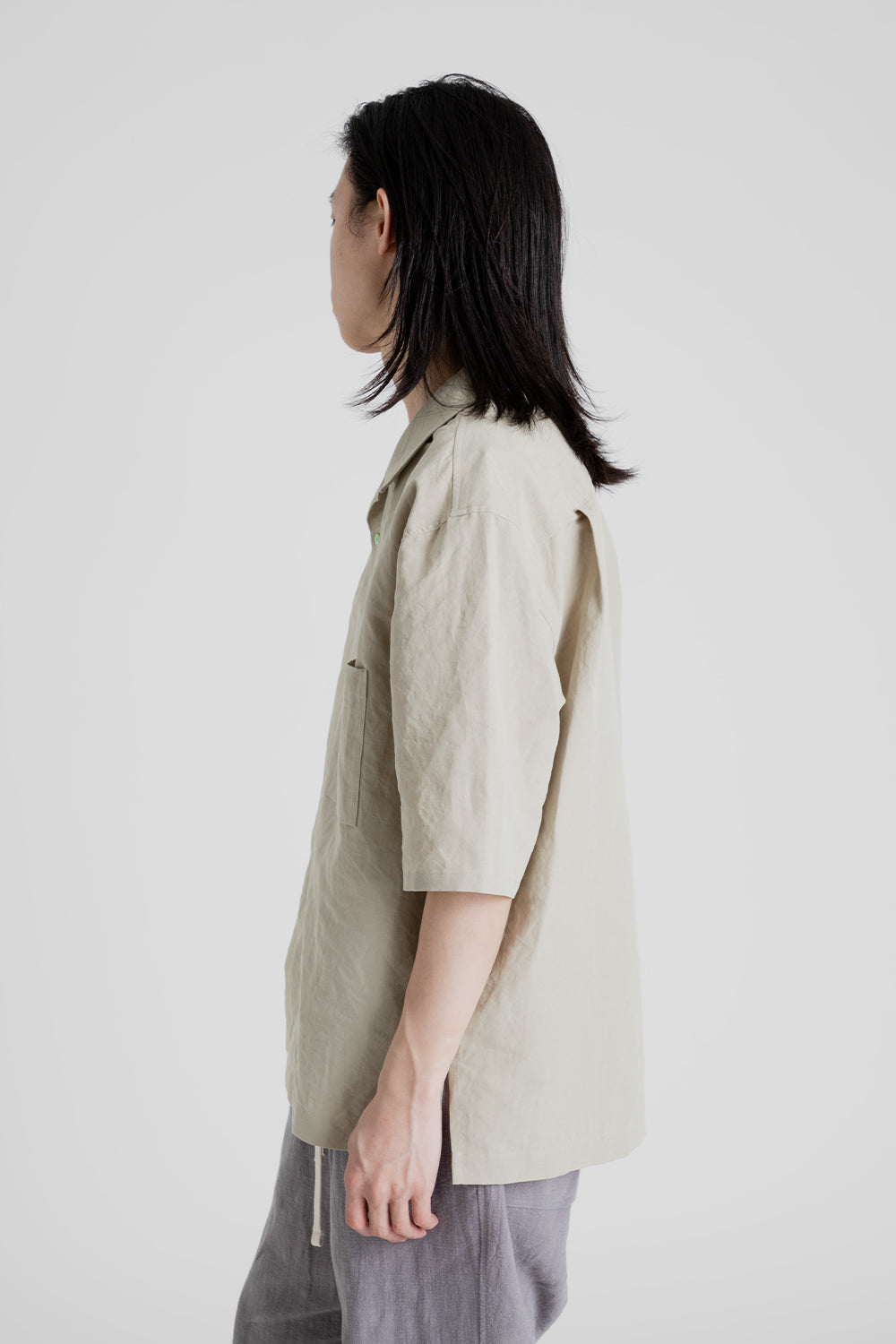 S.K Manor Hill Aloha Shirt in Beige Linen