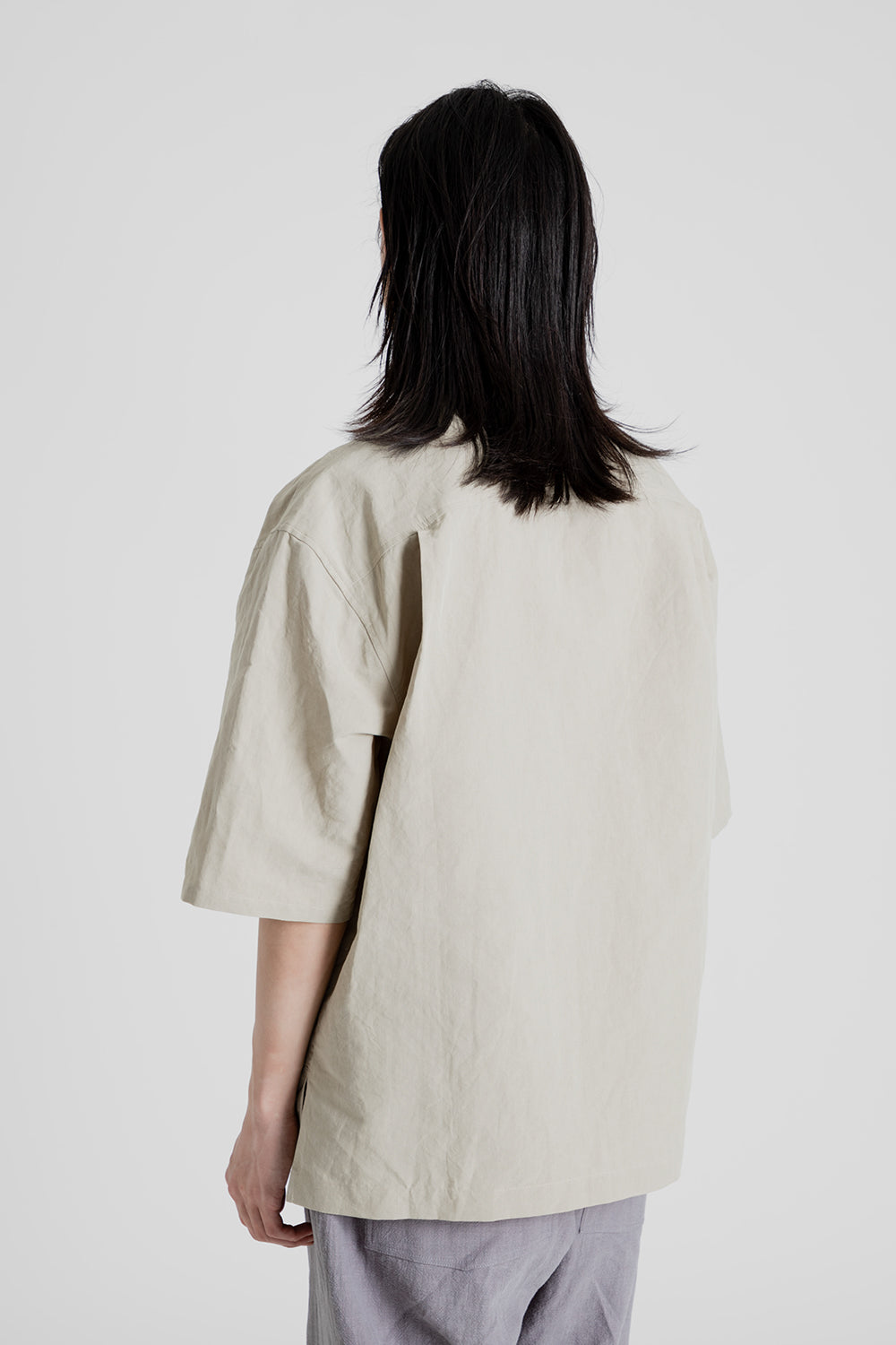 S.K Manor Hill Aloha Shirt in Beige Linen