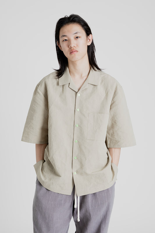 S.K Manor Hill Aloha Shirt in Beige Linen