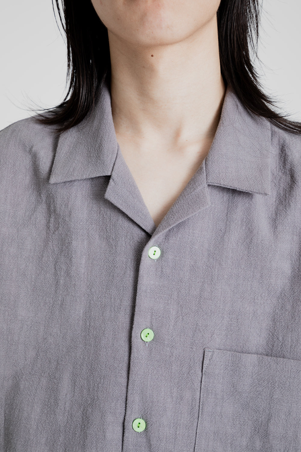 S.K Manor Hill Aloha Shirt in Grey Ramie