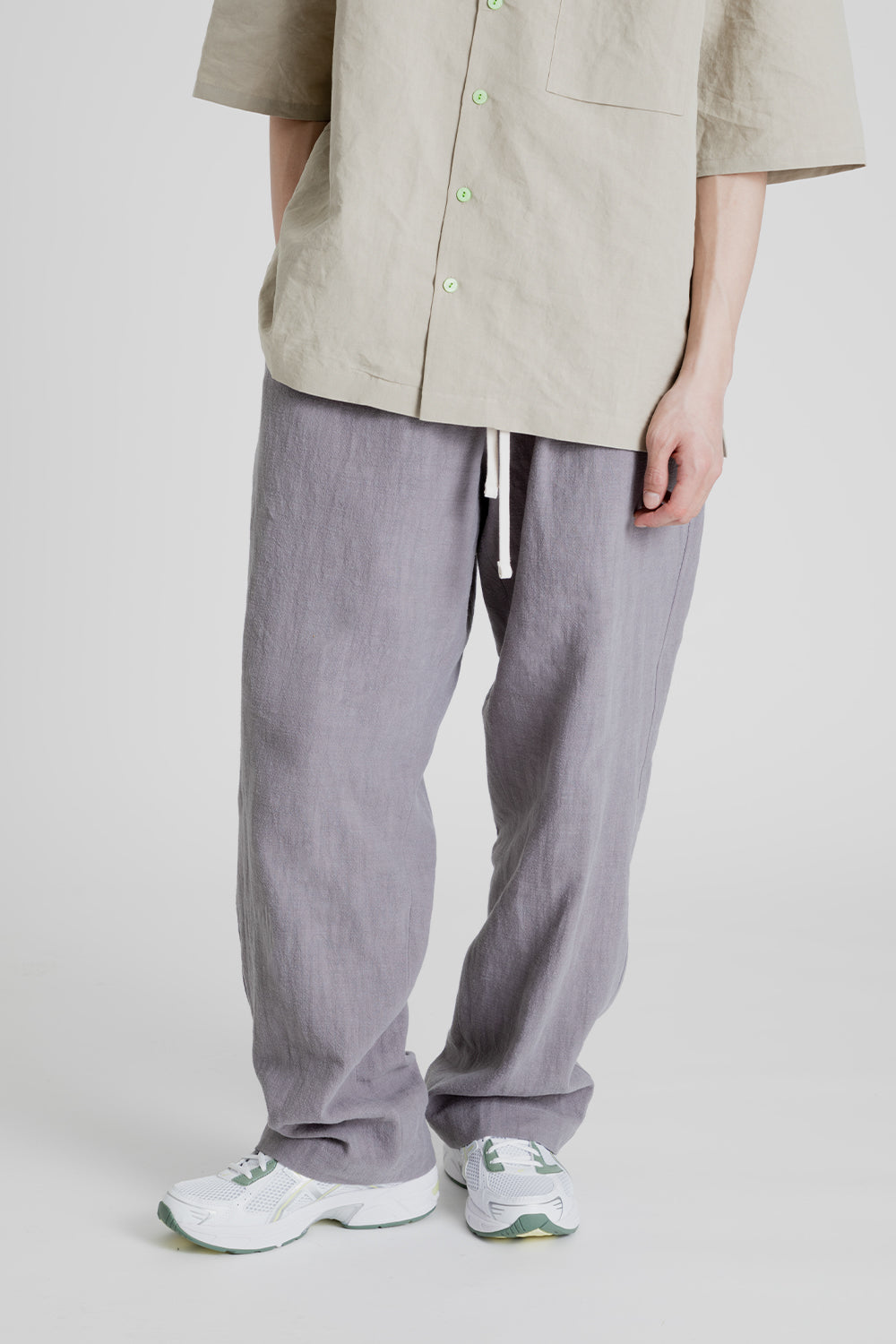 S.K Manor Hill Aloha Shirt in Big Bronco Grey Ramie