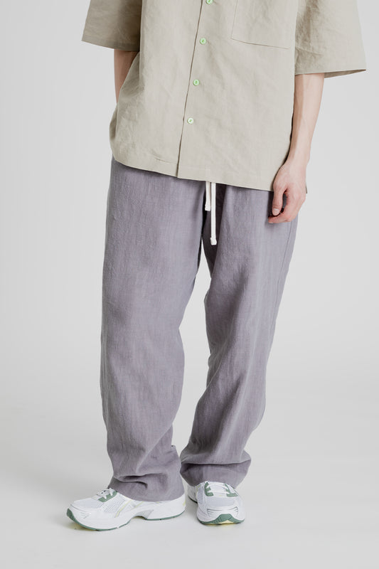 S.K Manor Hill Aloha Shirt in Big Bronco Grey Ramie