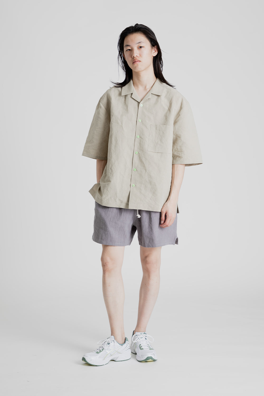S.K Manor Hill MT Shorts in Grey Ramie