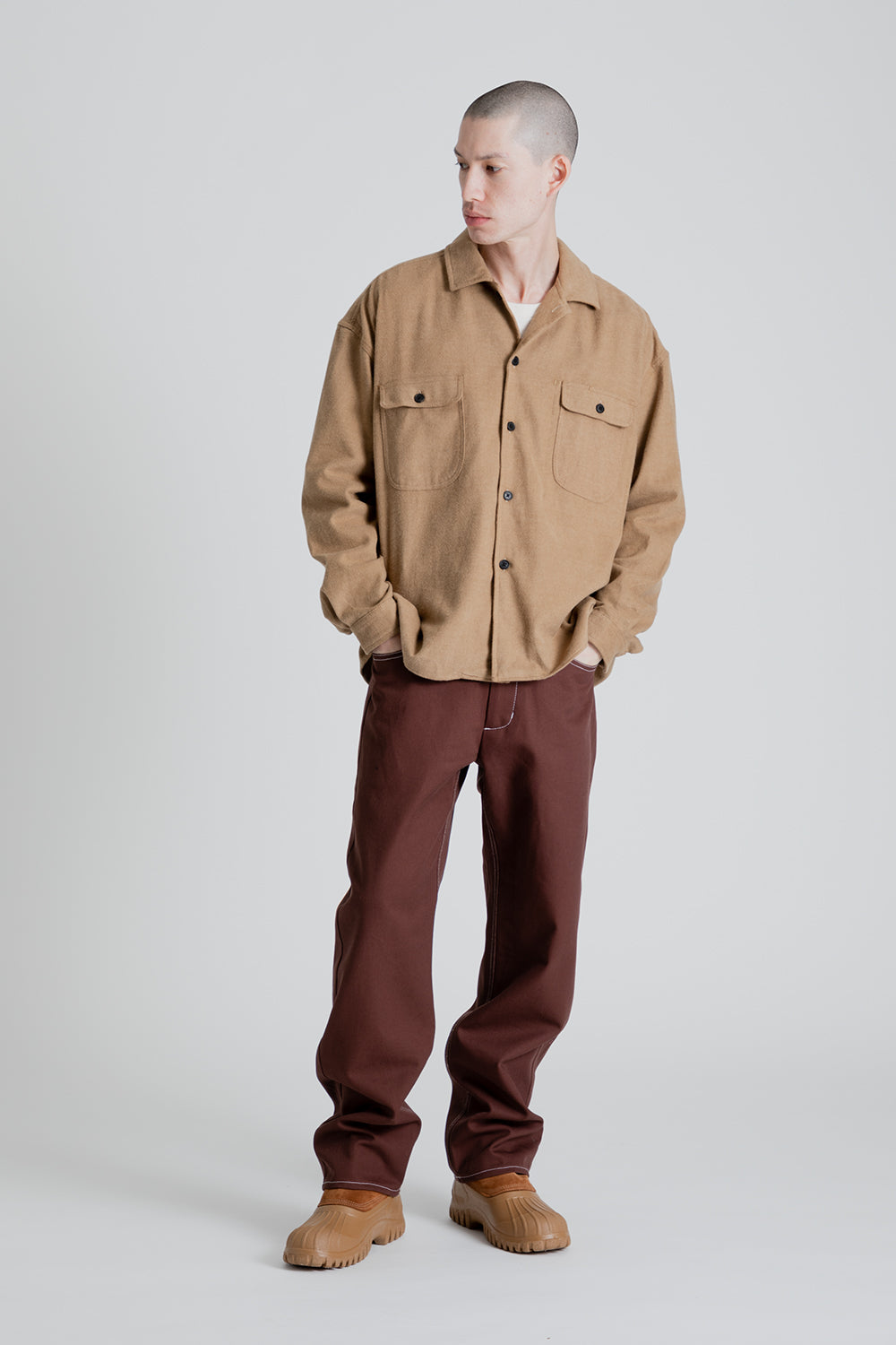 S.K. Manor Hill Park Shirt in Earth Cotton Flannel