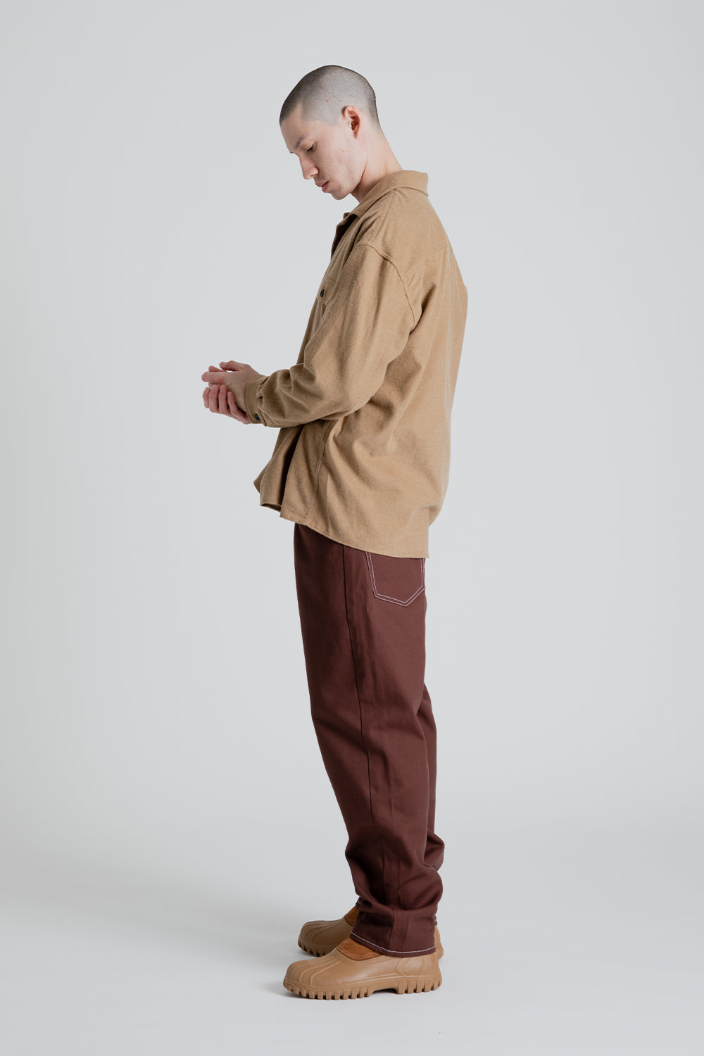 S.K. Manor Hill Park Shirt in Earth Cotton Flannel