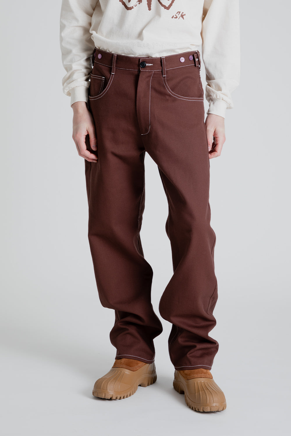 Ranch Pant - Brown Cotton Twill