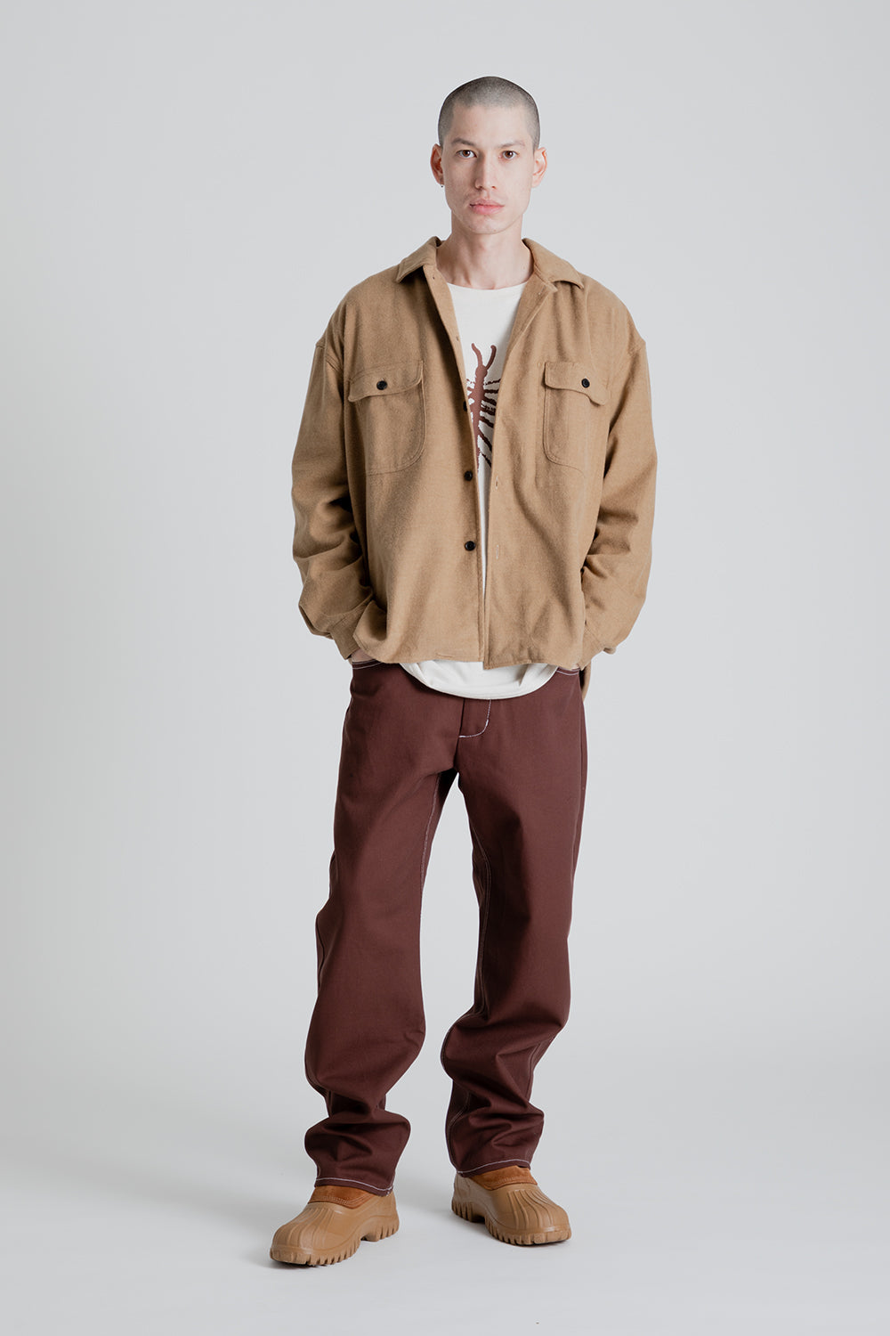 S.K. Manor Hill Ranch Pant in Brown Cotton Twill