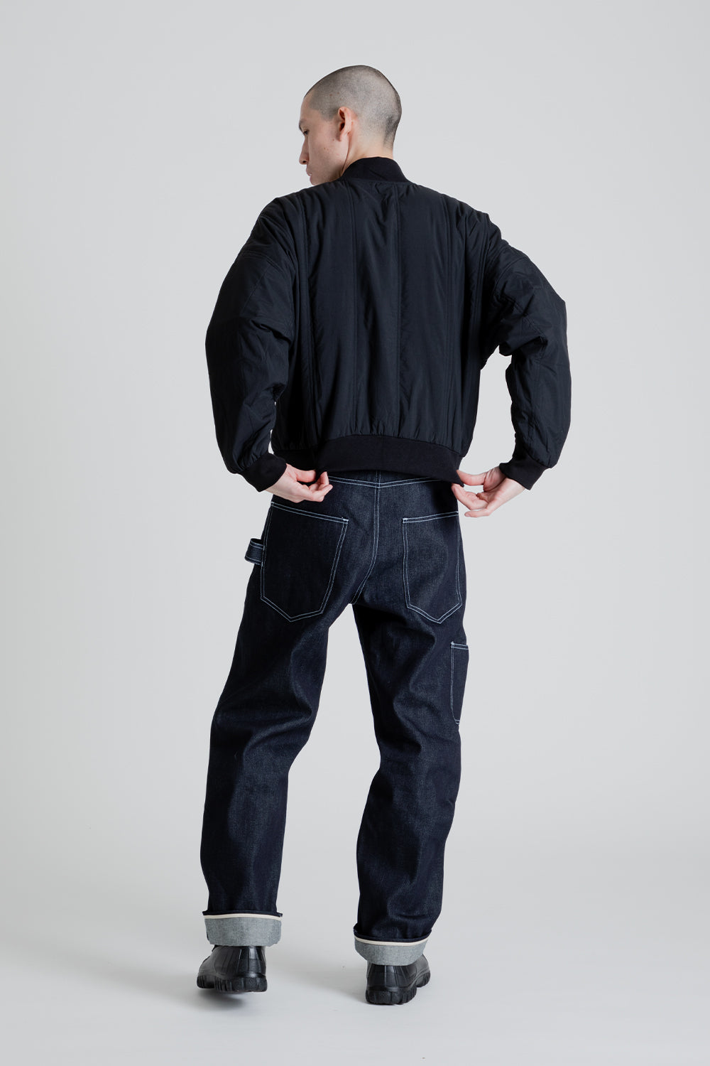 S.K. Manor Hill Reversible Bomber Jacket in Black