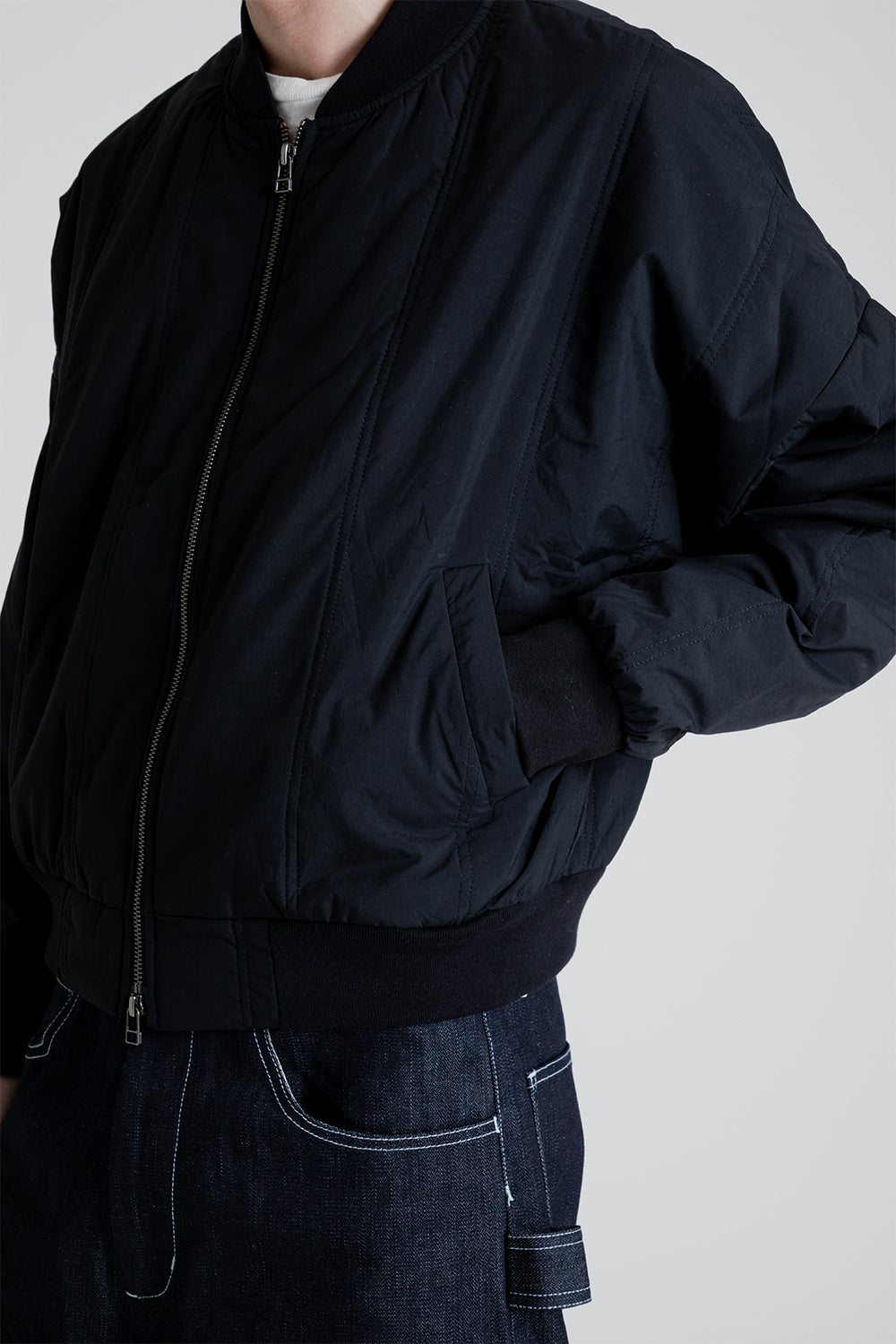 S.K. Manor Hill Reversible Bomber Jacket in Black