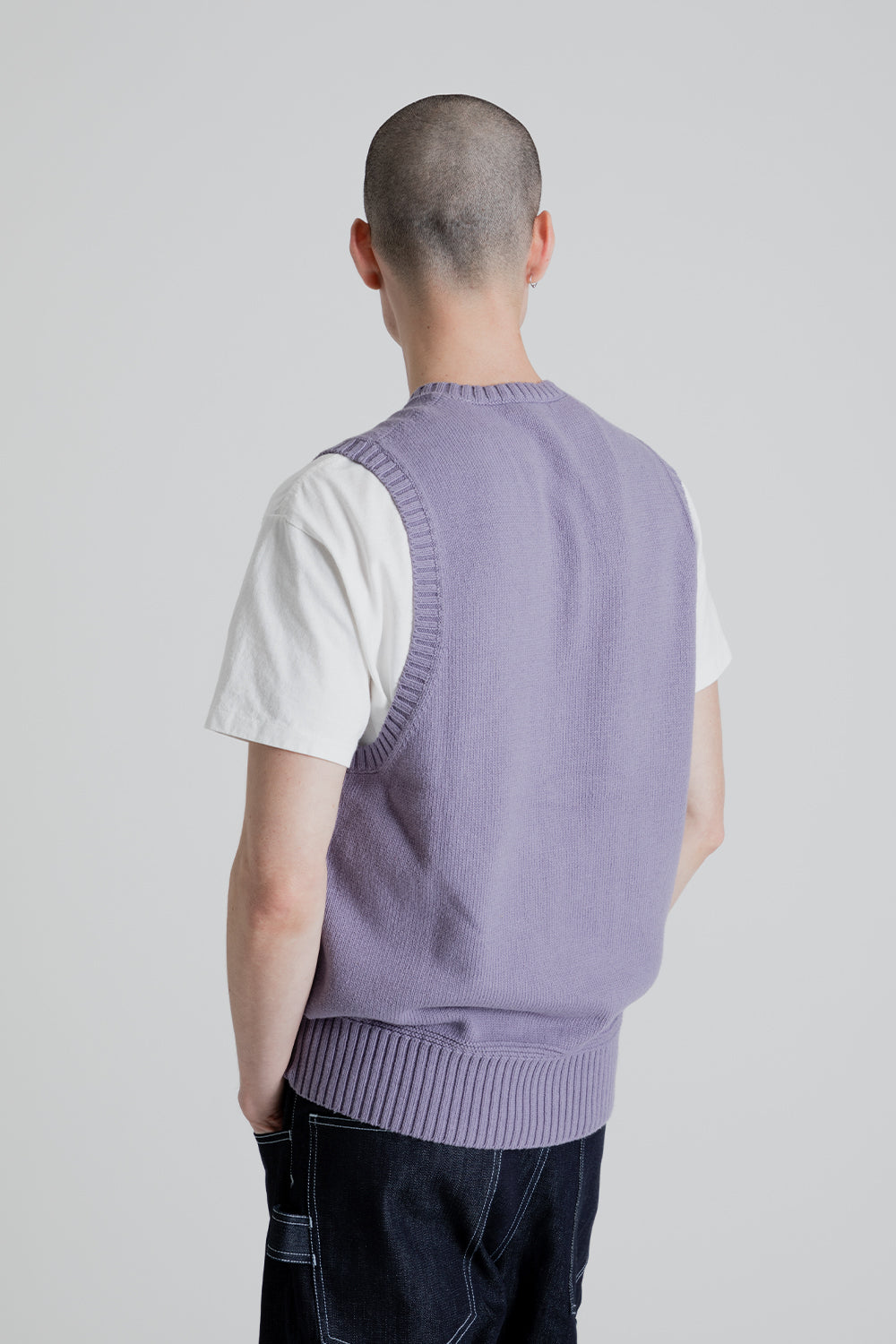 S.K. Manor Hill Sweater Vest in Lavender