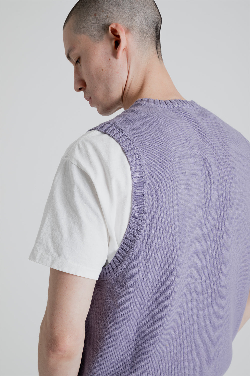 S.K. Manor Hill Sweater Vest in Lavender