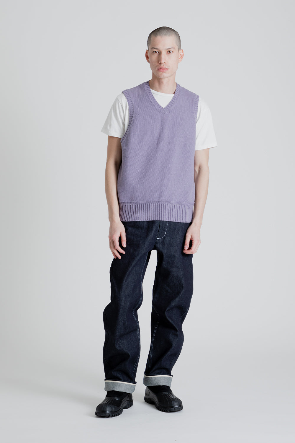S.K. Manor Hill Sweater Vest in Lavender
