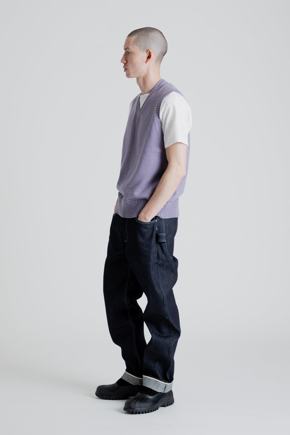 S.K. Manor Hill Sweater Vest in Lavender