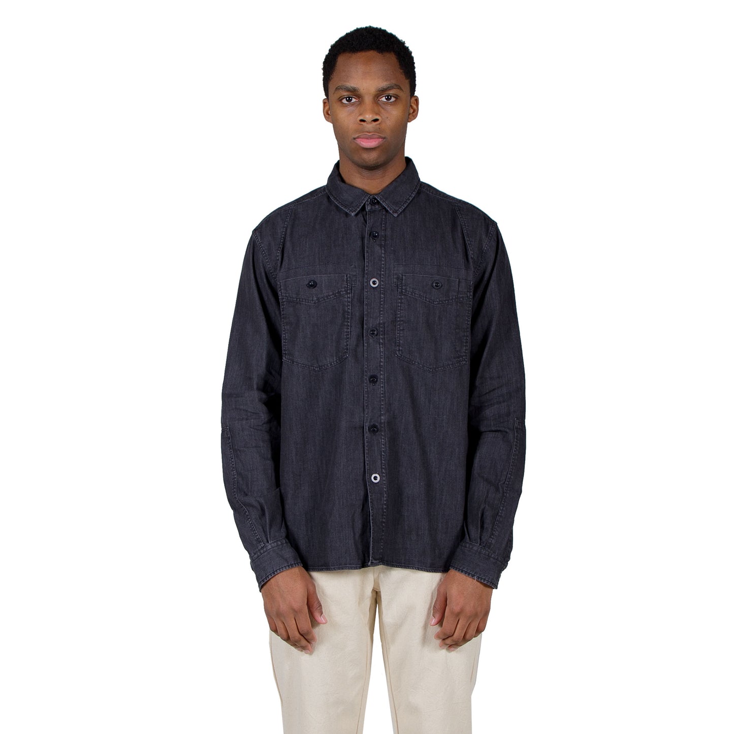 Albam Carpenters Work Shirt in Black