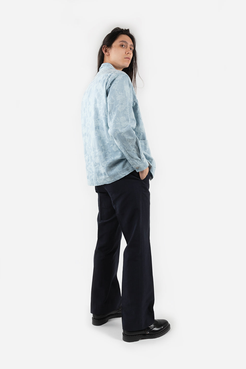 Schnaydermans-overshirt-boxy-denim-jacquard-bleached-blue