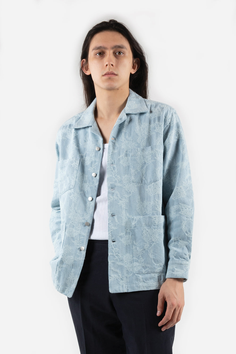 Schnaydermans-overshirt-boxy-denim-jacquard-bleached-blue