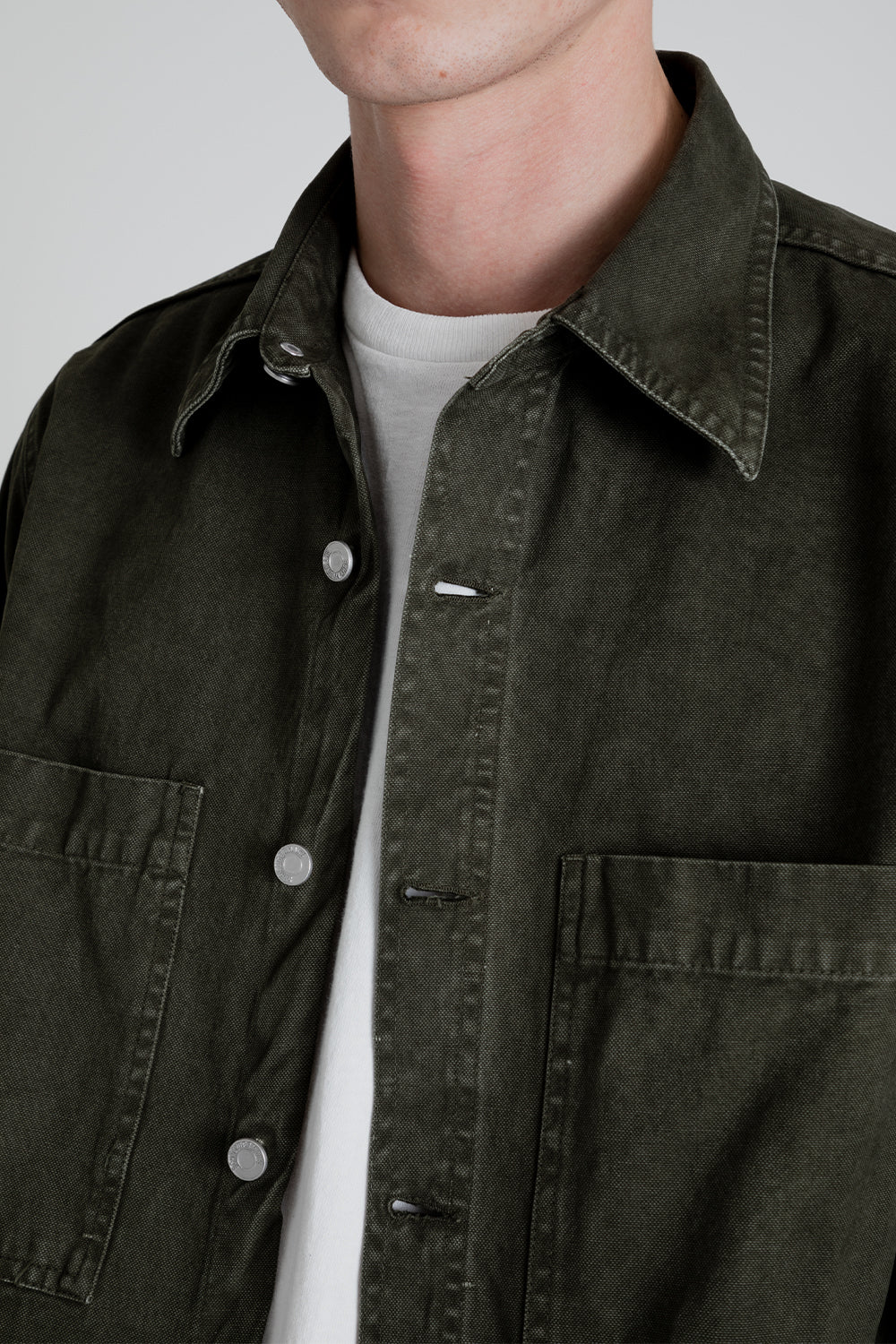 Schnayderman's Overshirt Workwear Stone Washed in Dark Green