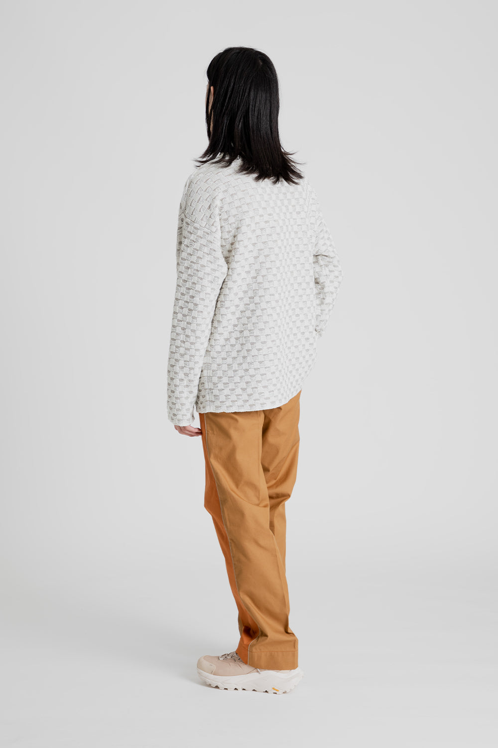 Schnayderman's Rugby Square Knit in Beige and White