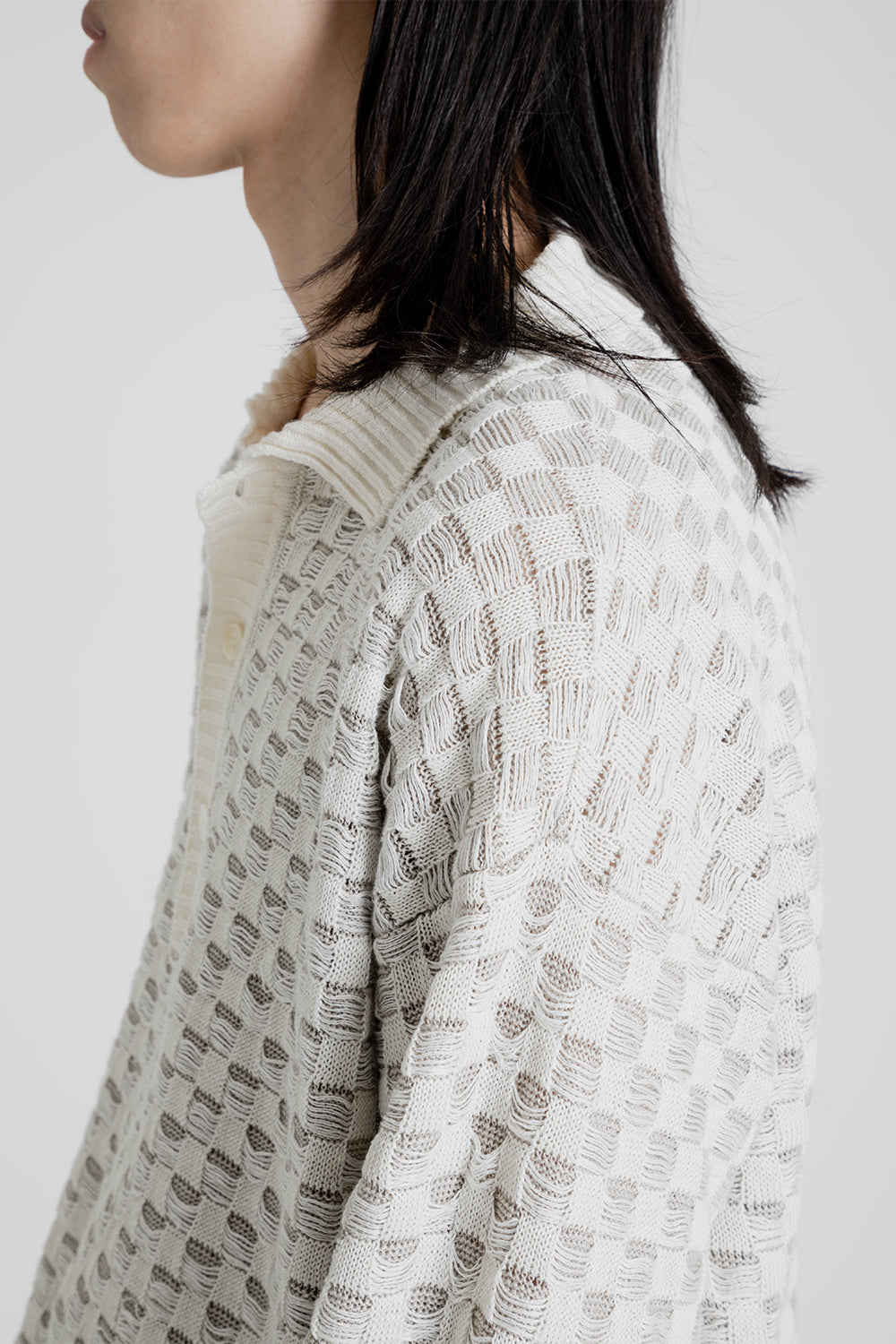 Schnayderman's Rugby Square Knit in Beige and White