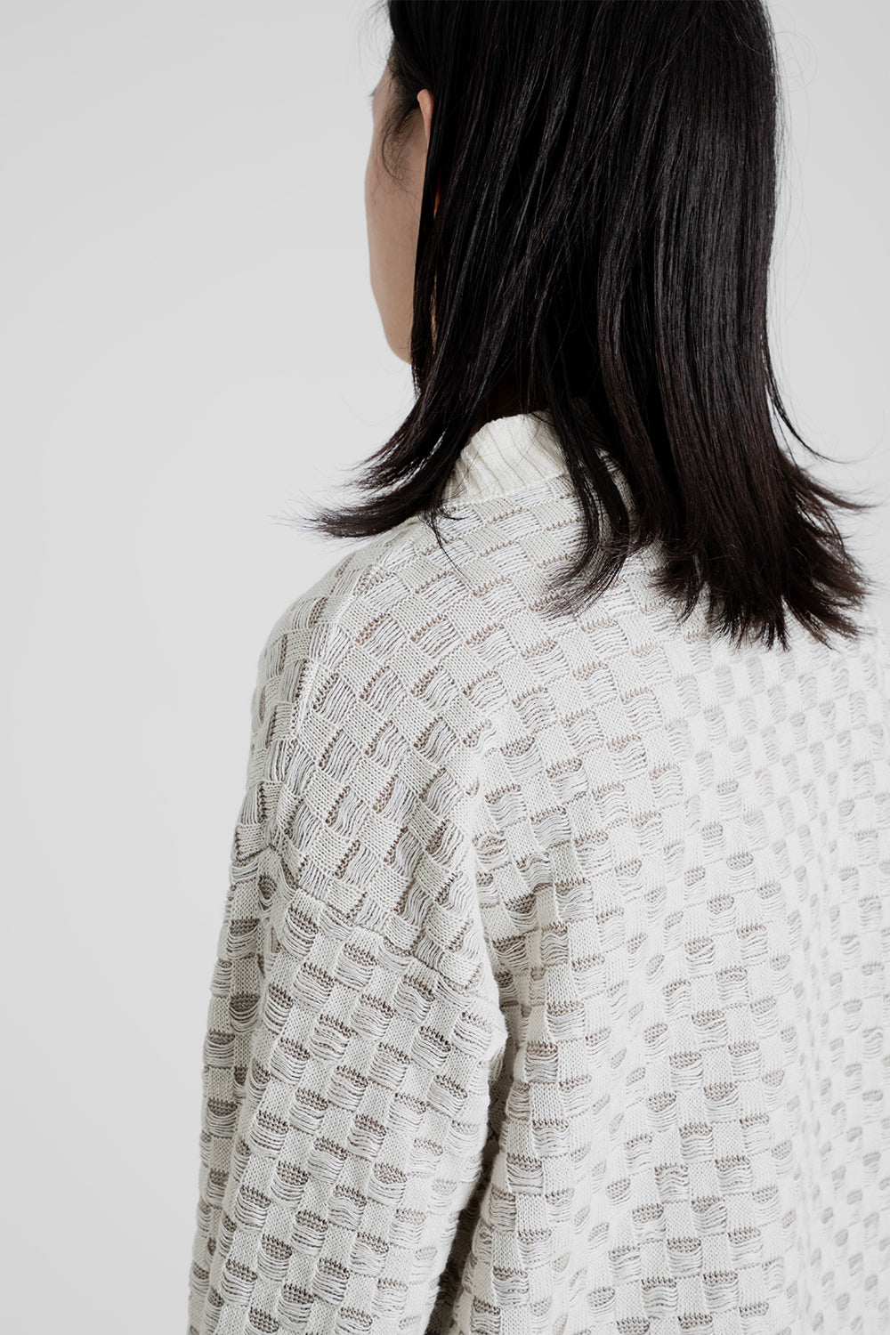 Schnayderman's Rugby Square Knit in Beige and White