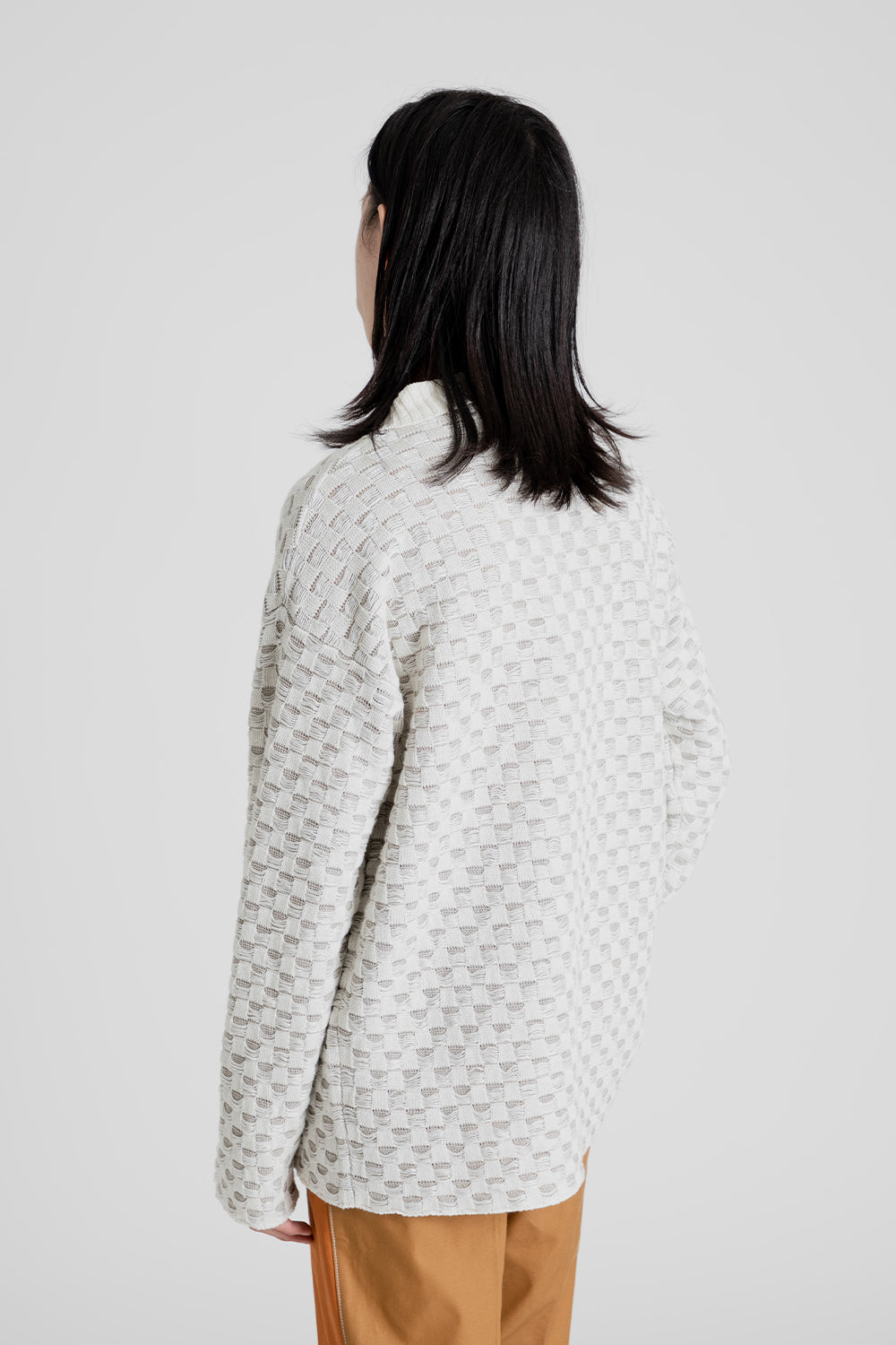 Schnayderman's Rugby Square Knit in Beige and White