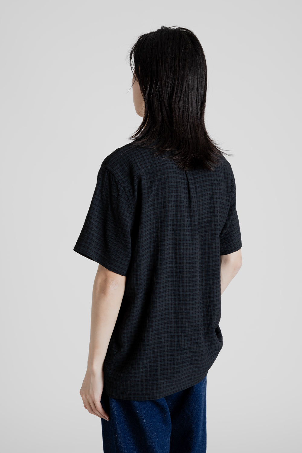 Schnayderman's Shirt Notch Short Sleeve Selfcheck in Black