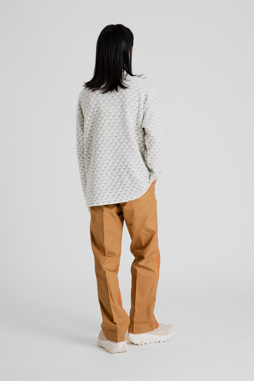 Schnayderman's Trousers Dalet Two Toned in Orange and Taupe