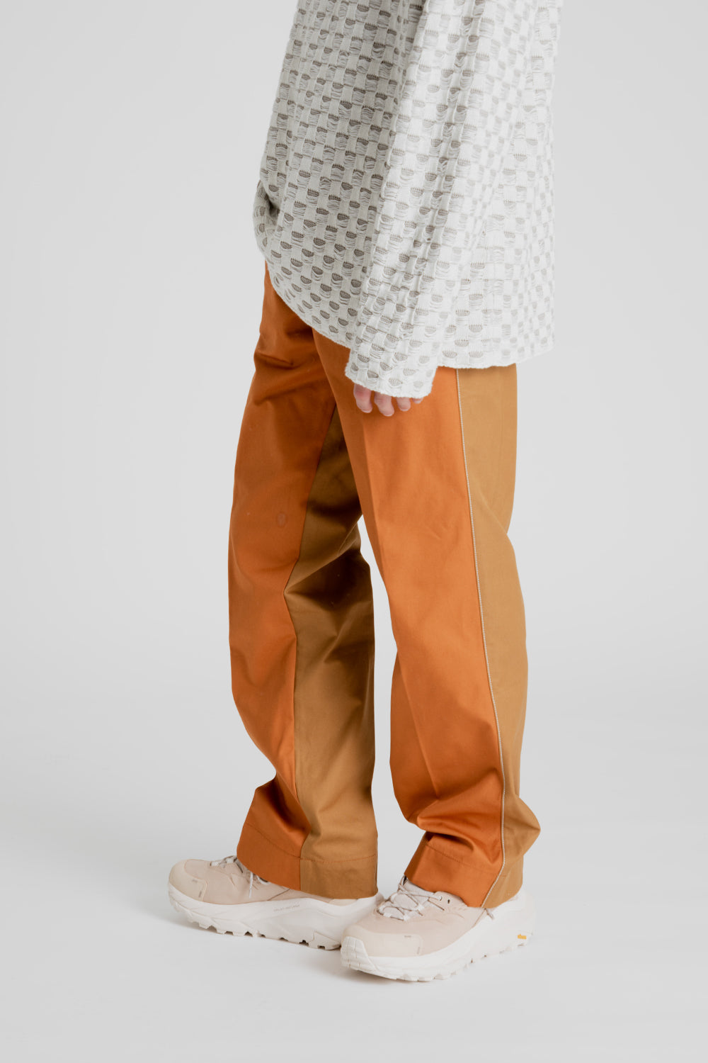 Schnayderman's Trousers Dalet Two Toned in Orange and Taupe