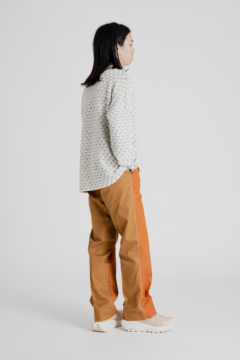 Schnayderman's Trousers Dalet Two Toned in Orange and Taupe