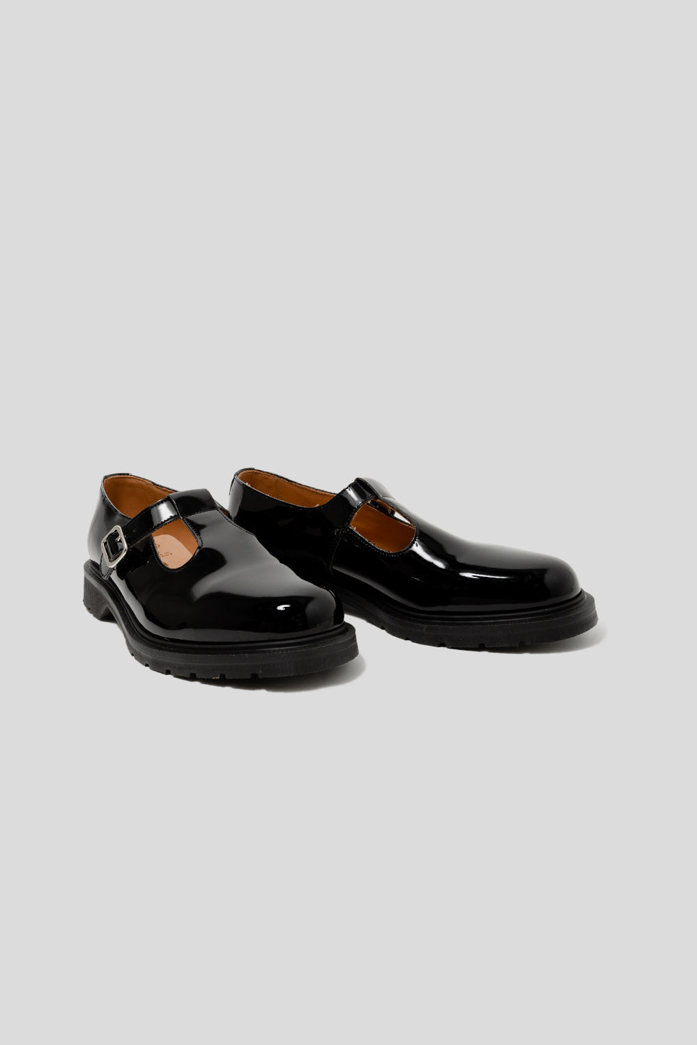 Solovair Patent Mary Jane Shoe in Black