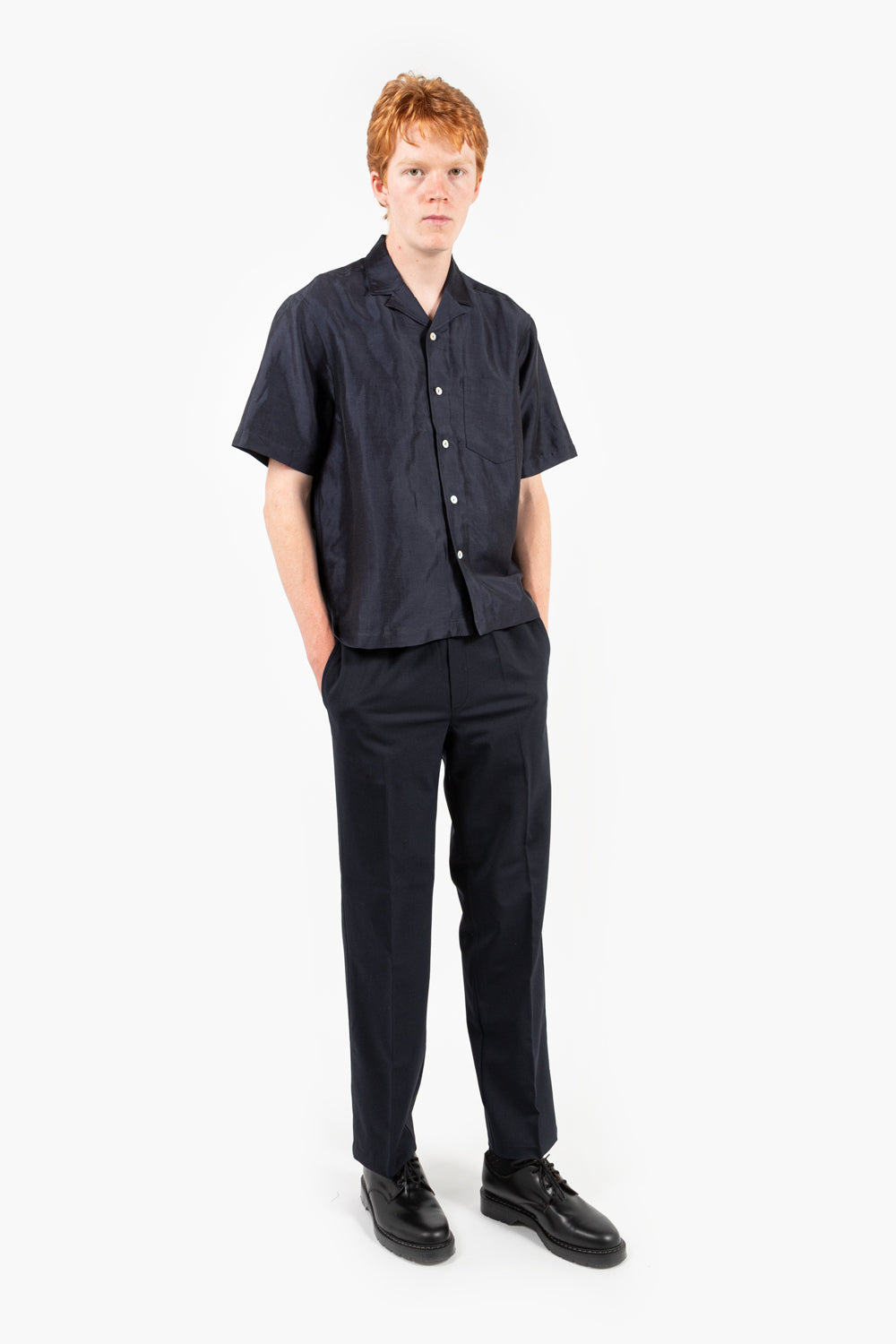 soulland pappy shirt in navy