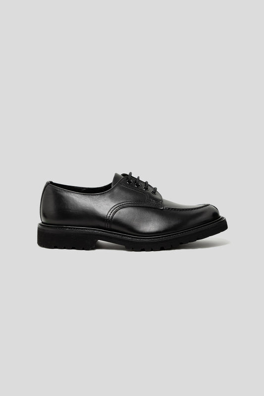 Tricker's Kilsby Apron Derby Shoe in Black Olivvia Classic