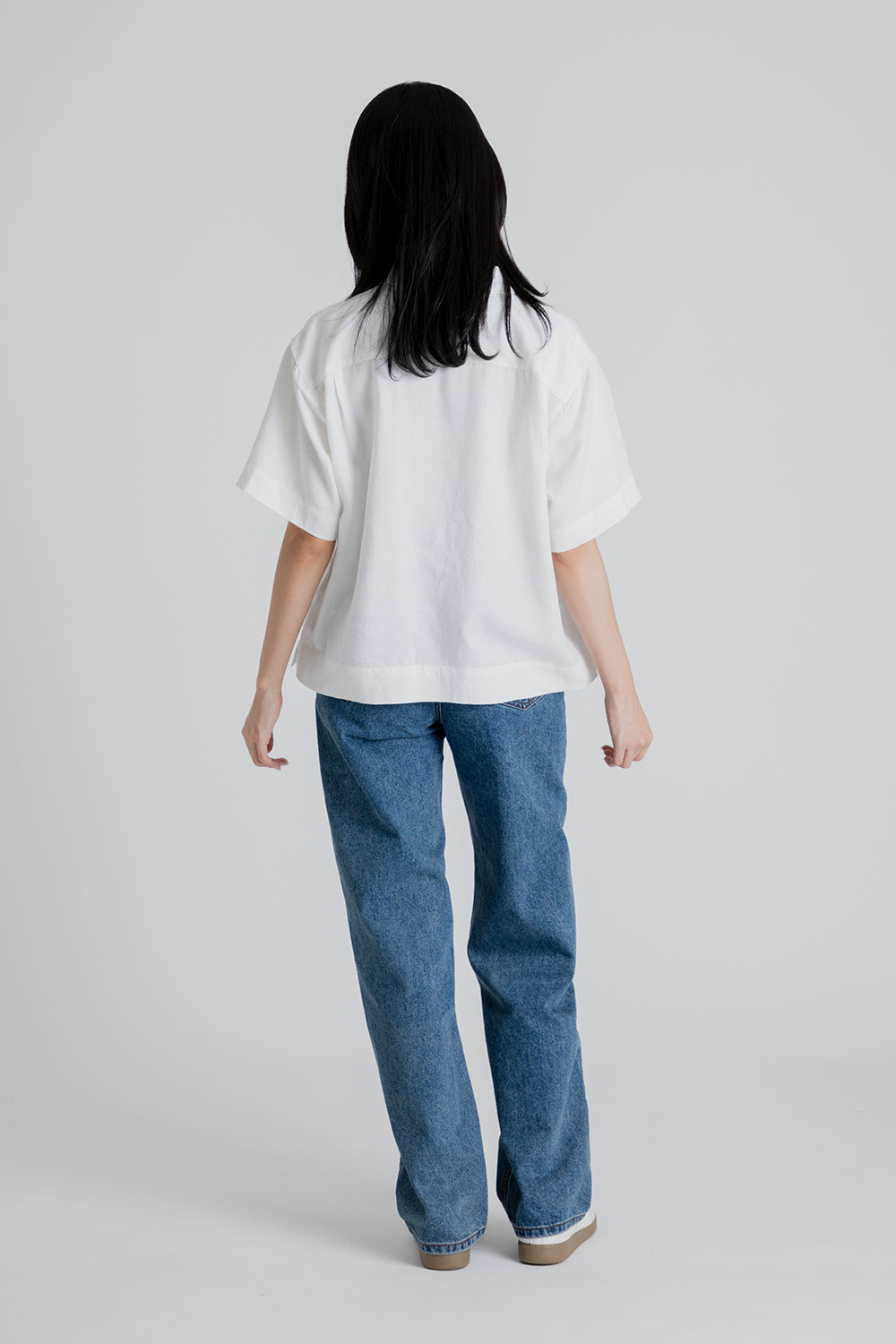 Uniform Bridge Women's Boyfriend Denim Pants in Light Indigo