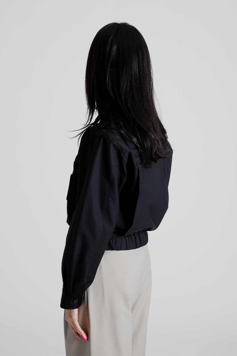Uniform Bridge Women's Single Pleat Blouson in Black