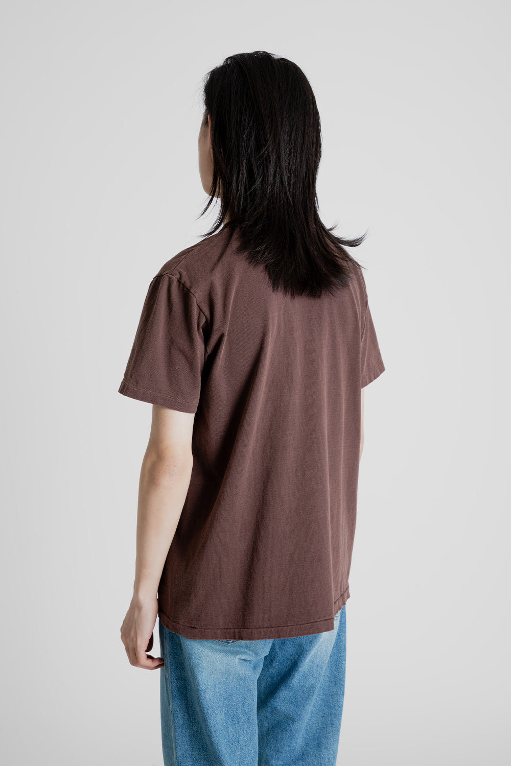 Velva Sheen Pigment Dyed Pocket Tee in Cocoa