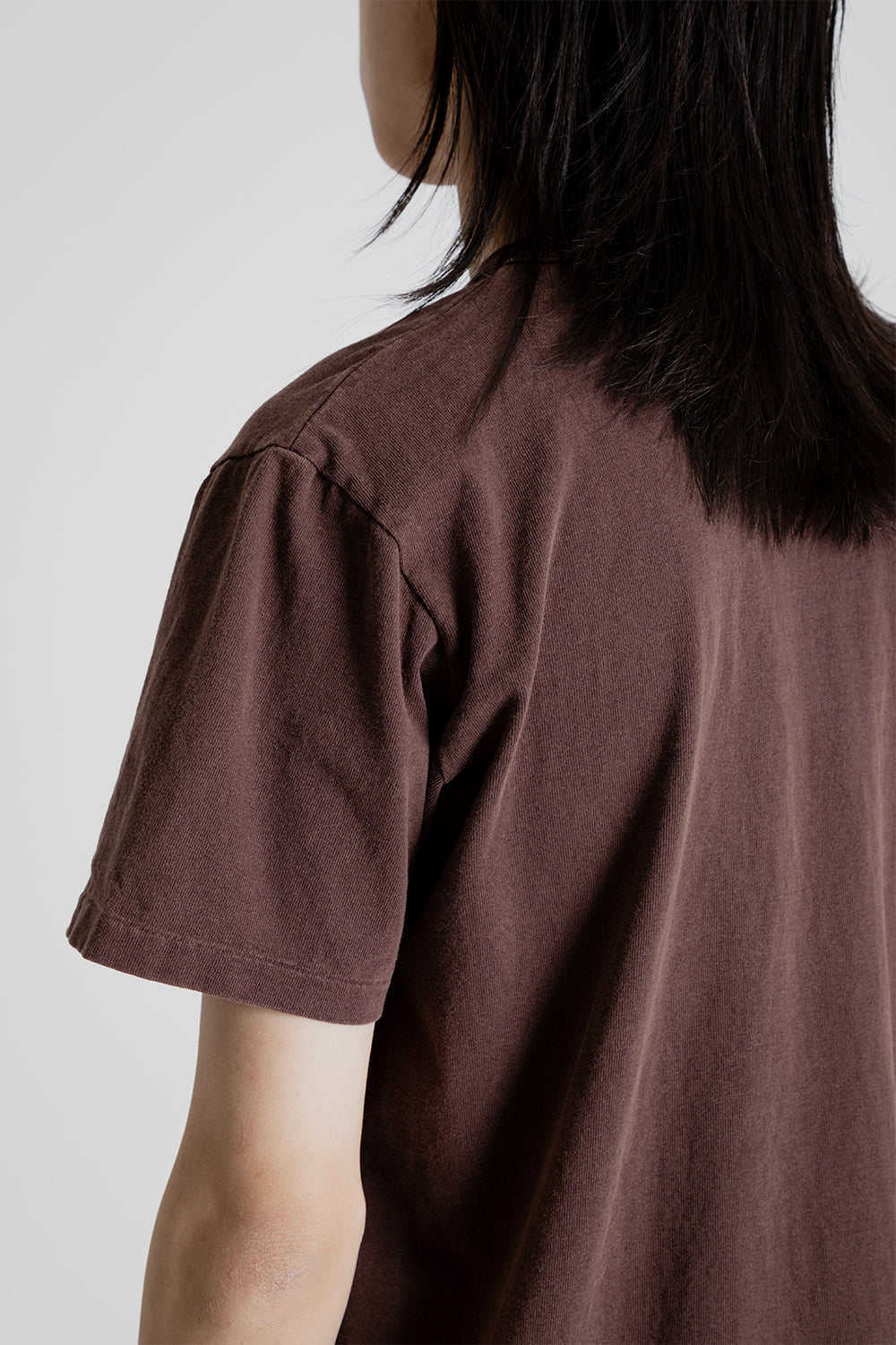 Velva Sheen Pigment Dyed Pocket Tee in Cocoa