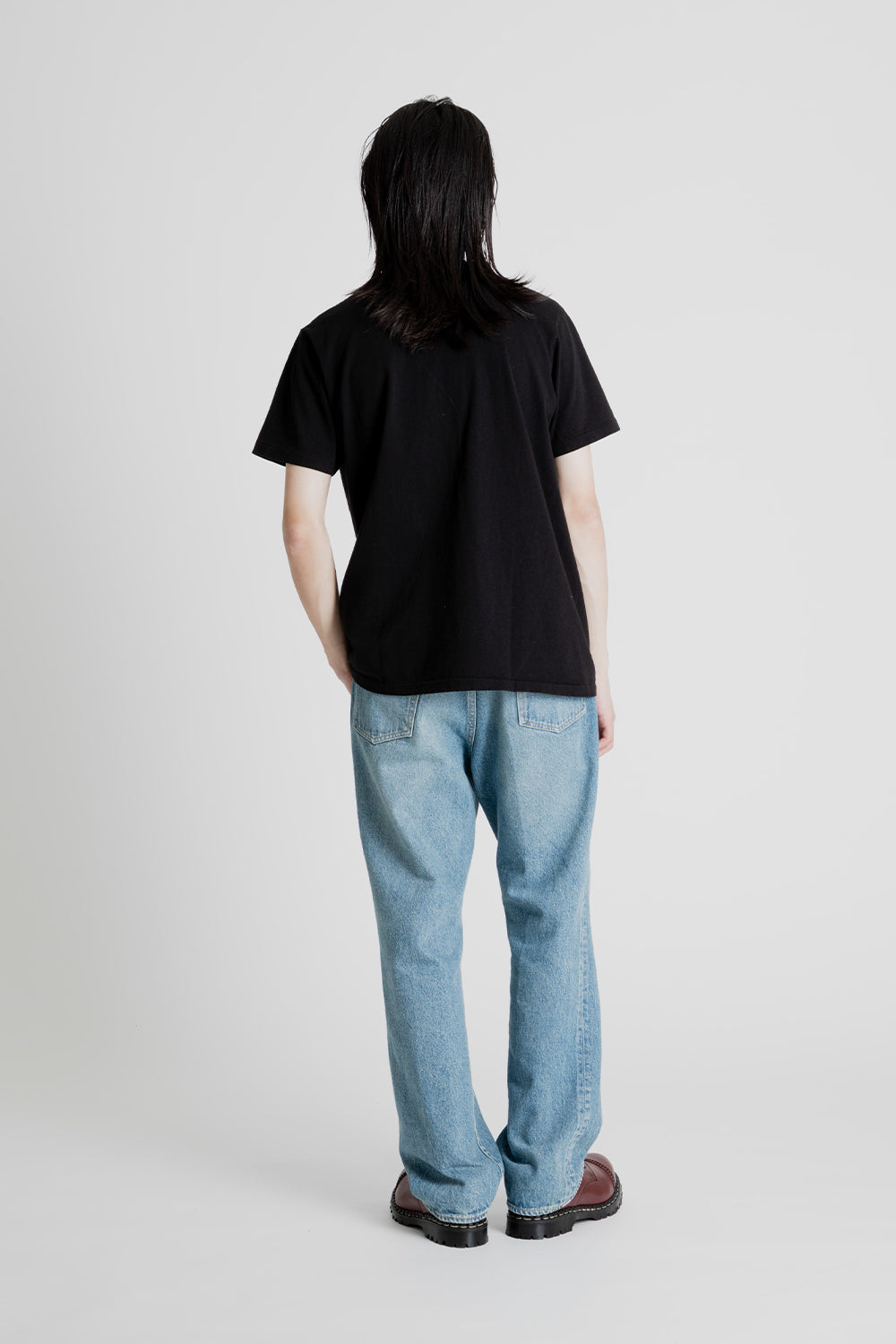 Velva Sheen Pigment Dyed Pocket Tee in Jet Black