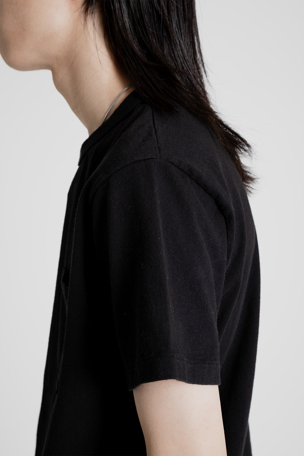 Velva Sheen Pigment Dyed Pocket Tee in Jet Black