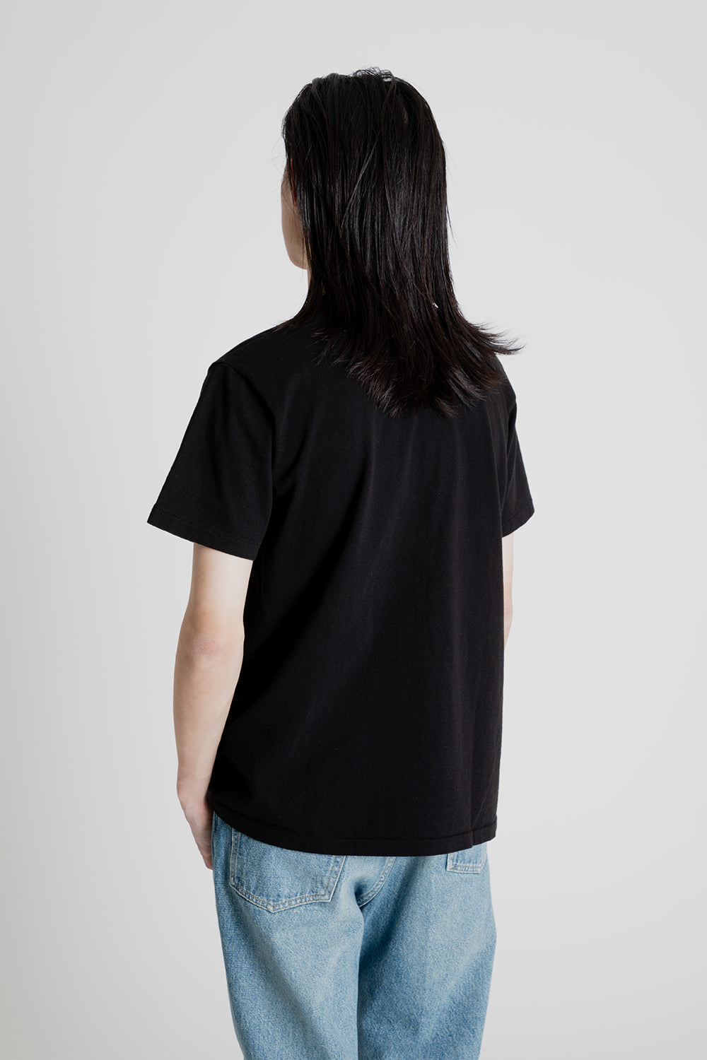Velva Sheen Pigment Dyed Pocket Tee in Jet Black
