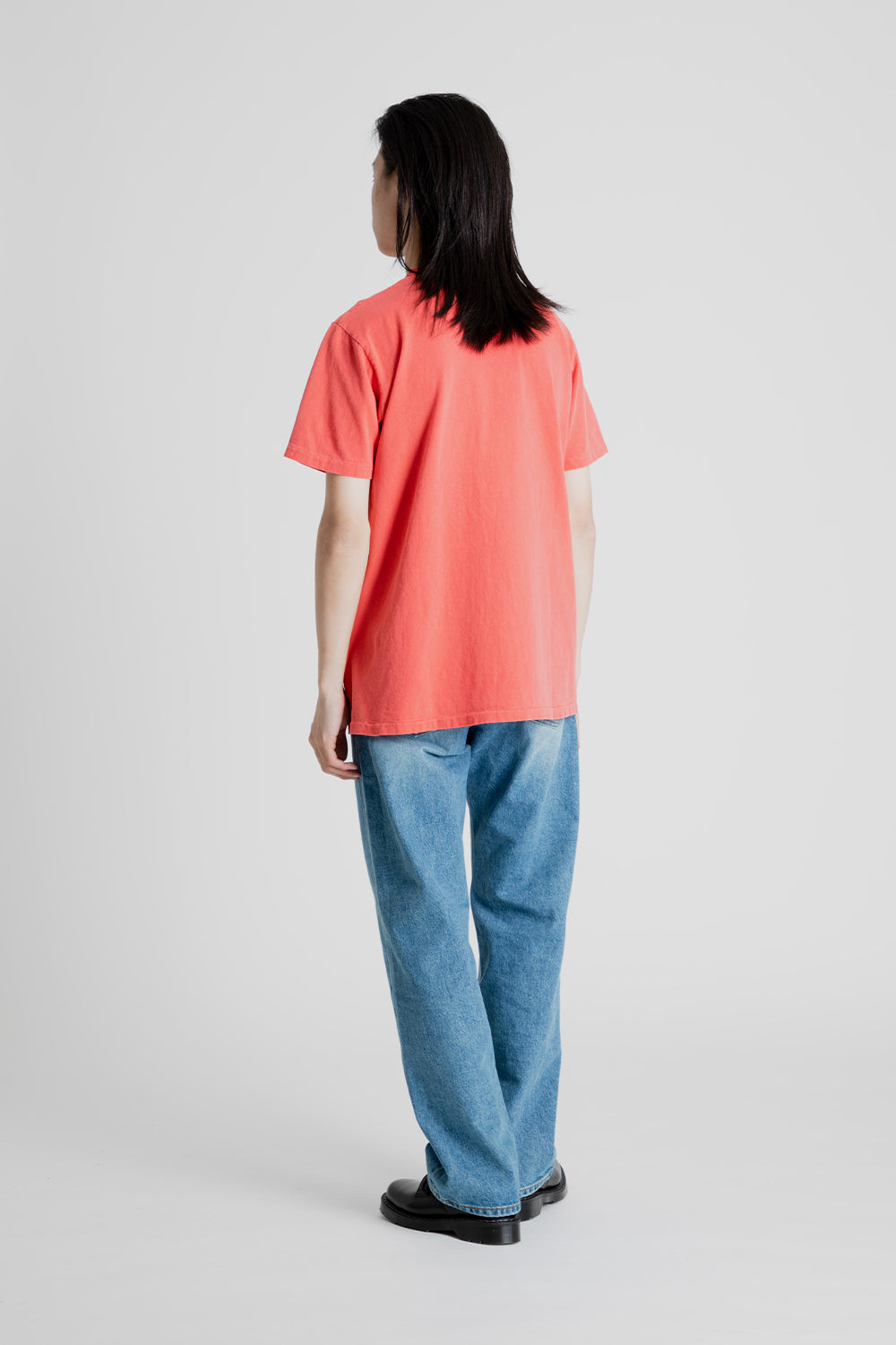 Velva Sheen Pigment Dyed Pocket Tee in Raspberry